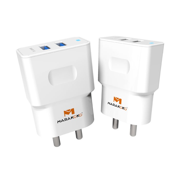 MARAKOKO Marakoko Mobile Portable Charger India Plug New Indian Plug Travel Charger M-AC04 Wall Chargers image39