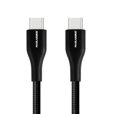 M-TC04 USB Type C to USB Type C Nylon Cable 1.5M (4.9FT) Black