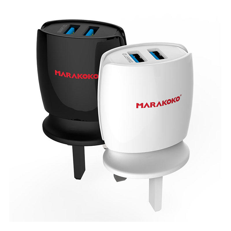 MA3 2-port USB Wall Charger 2.4A Output UK Plug