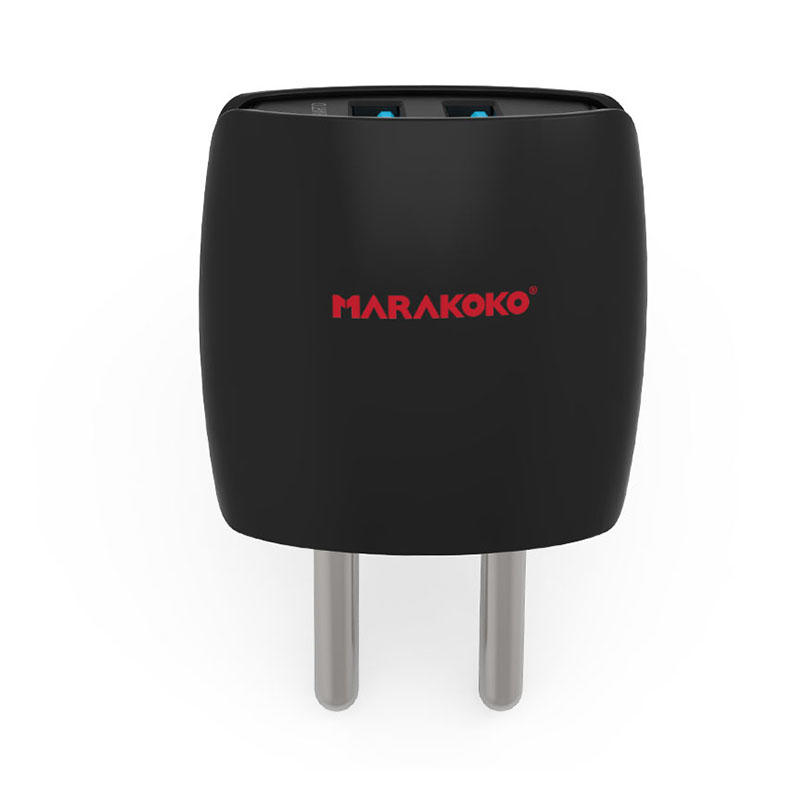 MA4 Dual USB Wall Charger 2.4A Output Indian Plug